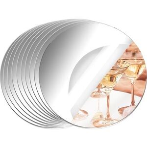 20 Round Silver Mirrors 12 inch diameter